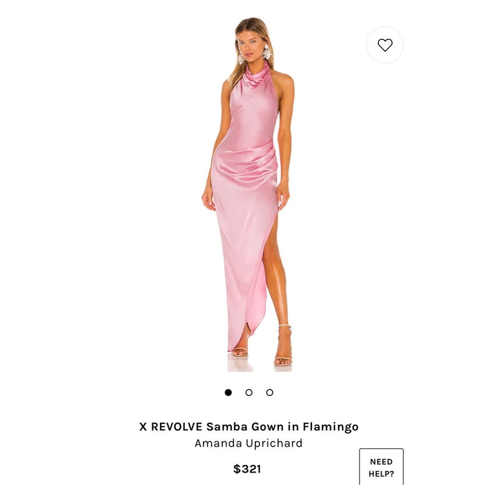 Revolve Samba Gown in Flamingo Pink- Amanda Uprichard XS *Brand New Never Worn*